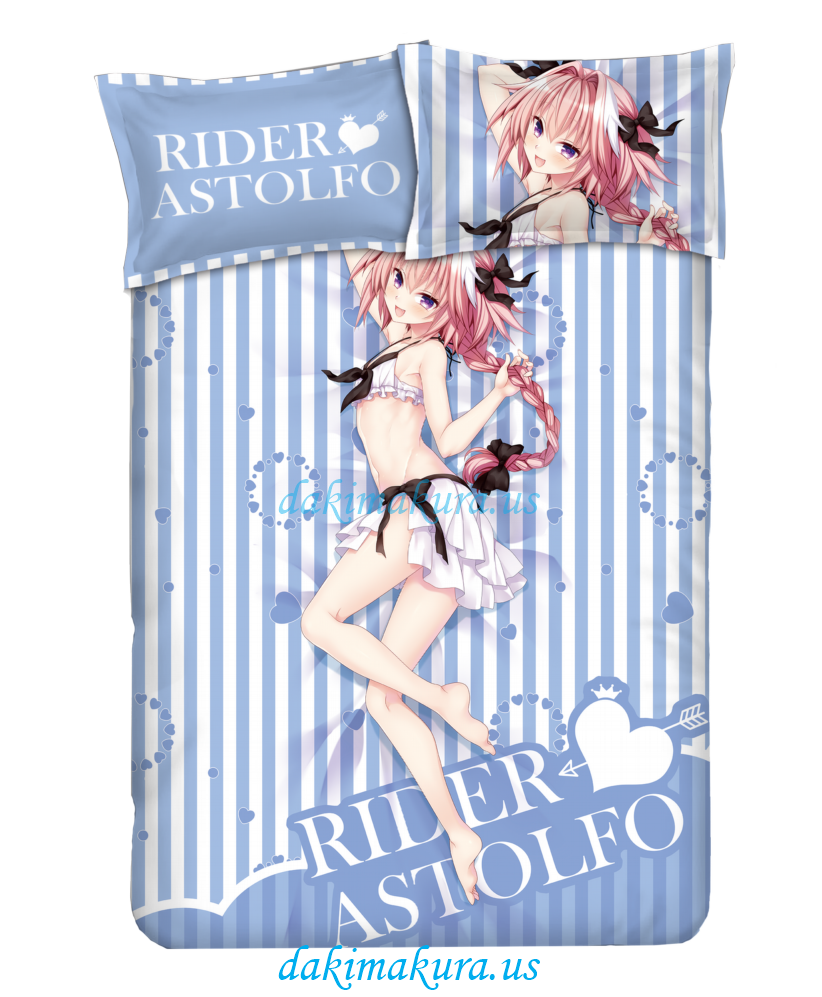 Astolfo - Fate blue Anime Bed Blanket Duvet Cover with Pillow Covers